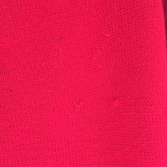 Girl's Handknit Red Wool Sweater - Picture 5 of 8